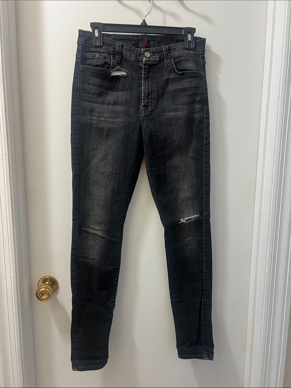 EUC 7 for all mankind the high waist skinny black jeans